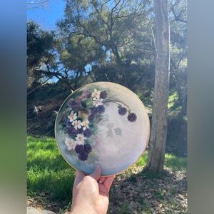 Vintage floral, porcelain decorative plate